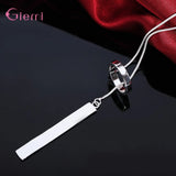 925 Silver Circle Bar Necklace for Women
