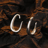 925 Silver Ear Clip Non Piercing Earrings Geometric Ear Cuff
