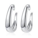 925 Silver Ear Clip Non Piercing Earrings Geometric Ear Cuff