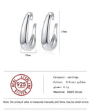925 Silver Ear Clip Non Piercing Earrings Geometric Ear Cuff