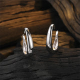 925 Silver Ear Clip Non Piercing Earrings Geometric Ear Cuff