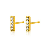 925 Silver Ear Needle Tiny Star Stud Earrings CZ Crystal Jewelry
