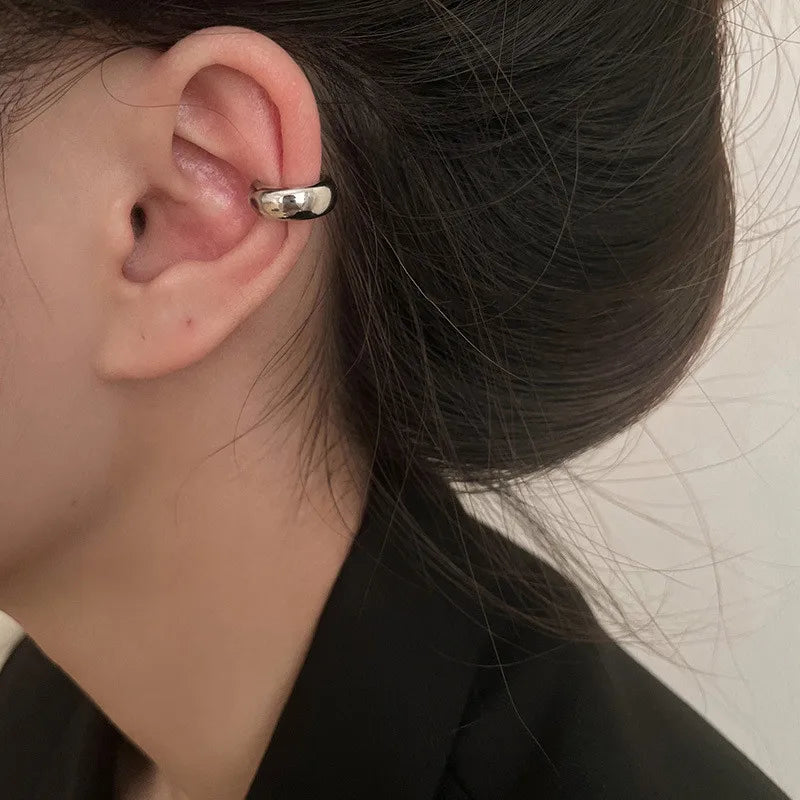 925 Silver Geometric Ear Cuff Vintage Clip Earrings for Women