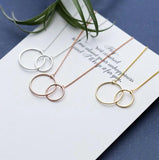 925 Sterling Silver Round Pendant Clavicle Necklace for Women