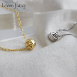Minimalist 925 Sterling Silver Sphere Pendant Necklace Graduation Gift
