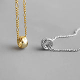 Minimalist 925 Sterling Silver Sphere Pendant Necklace Graduation Gift