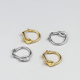 925 Silver Stud Earrings Round Geometric Ellipse Gift