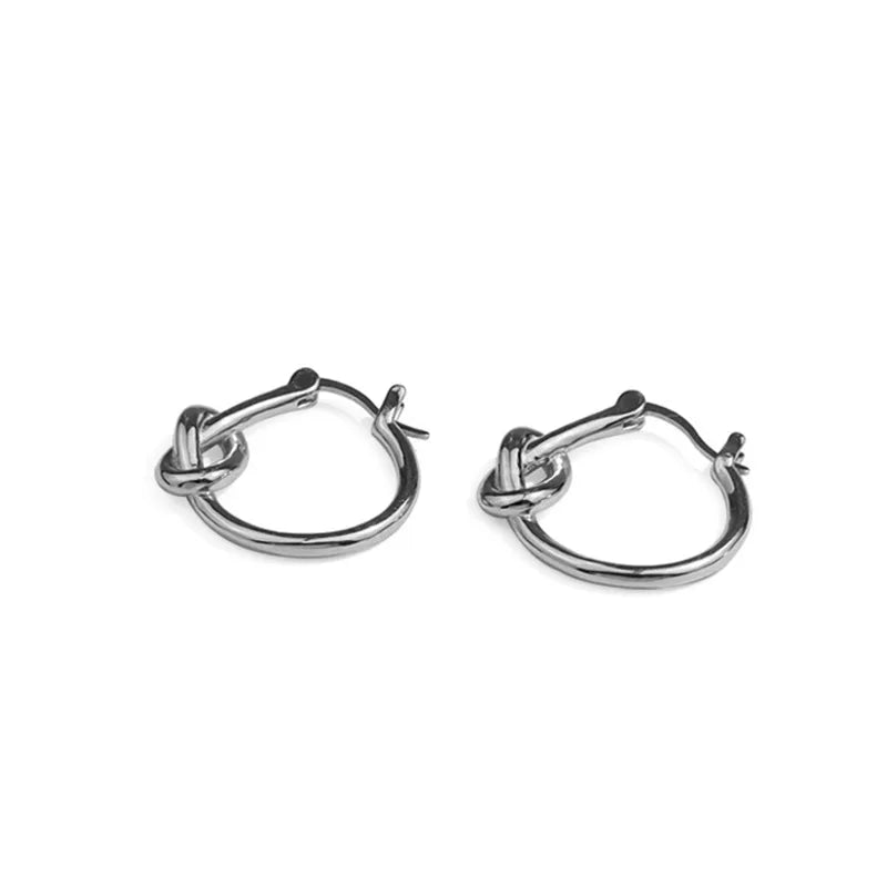 925 Silver Stud Earrings Round Geometric Ellipse Gift