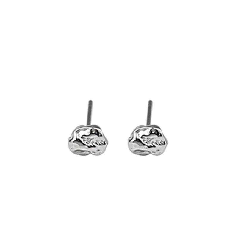 925 Silver Vintage Geometric Ellipse Stud Earrings, Party Jewelry Gift