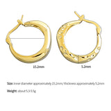 925 Sterling Silver Vintage Ellipse Earrings French Punk Hip-Hop Accessories