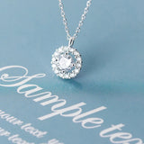 925 Silver Women Necklace Round Collar Chain Wedding Necklaces