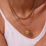 Minimalist Twisted Rope Chain Choker Necklace Stainless Steel Jewelry