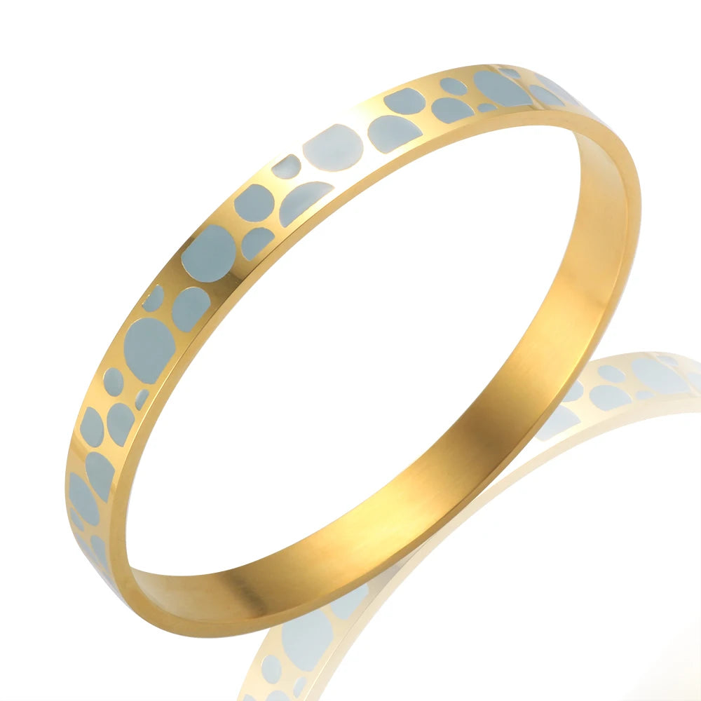 Minimalist Enamel Bracelet Oil Dripping Bangles For Women Men