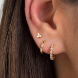 925 Silver Twist Round Earring Hoop for Women