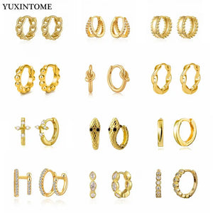 925 Silver Twist Round Earring Hoop for Women