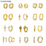 925 Silver Twist Round Earring Hoop for Women