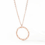 Minimalist Choker Stainless Steel Necklace Round Circle Pendant