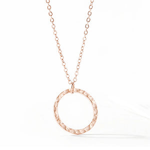 Minimalist Choker Stainless Steel Necklace Round Circle Pendant