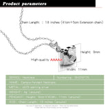 Women's 925 Silver Necklace Camera Pendant Choker