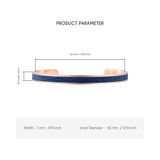 Minimalist Cuff Bangle For Men Stainless Steel PU Leather Jewelry Gift