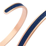 Minimalist Cuff Bangle For Men Stainless Steel PU Leather Jewelry Gift