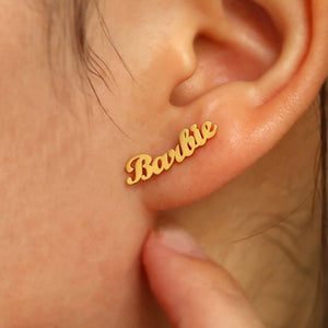 Custom Name Stud Earrings