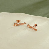 Custom Name Stud Earrings
