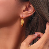 18K Plated Hoop Earrings for Women