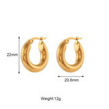 18K Plated Hoop Earrings for Women