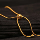 Minimalist Titanium Steel Bow Anklet for Women