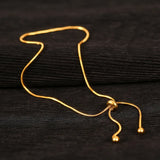 Minimalist Titanium Steel Bow Anklet for Women
