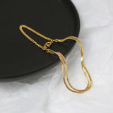 Double Layer Snake Chain Titanium Bracelet For Women