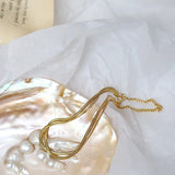 Double Layer Snake Chain Titanium Bracelet For Women