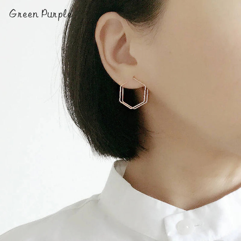 Minimalist Earrings 925 Silver Brincos Oorbellen Pendientes For Women