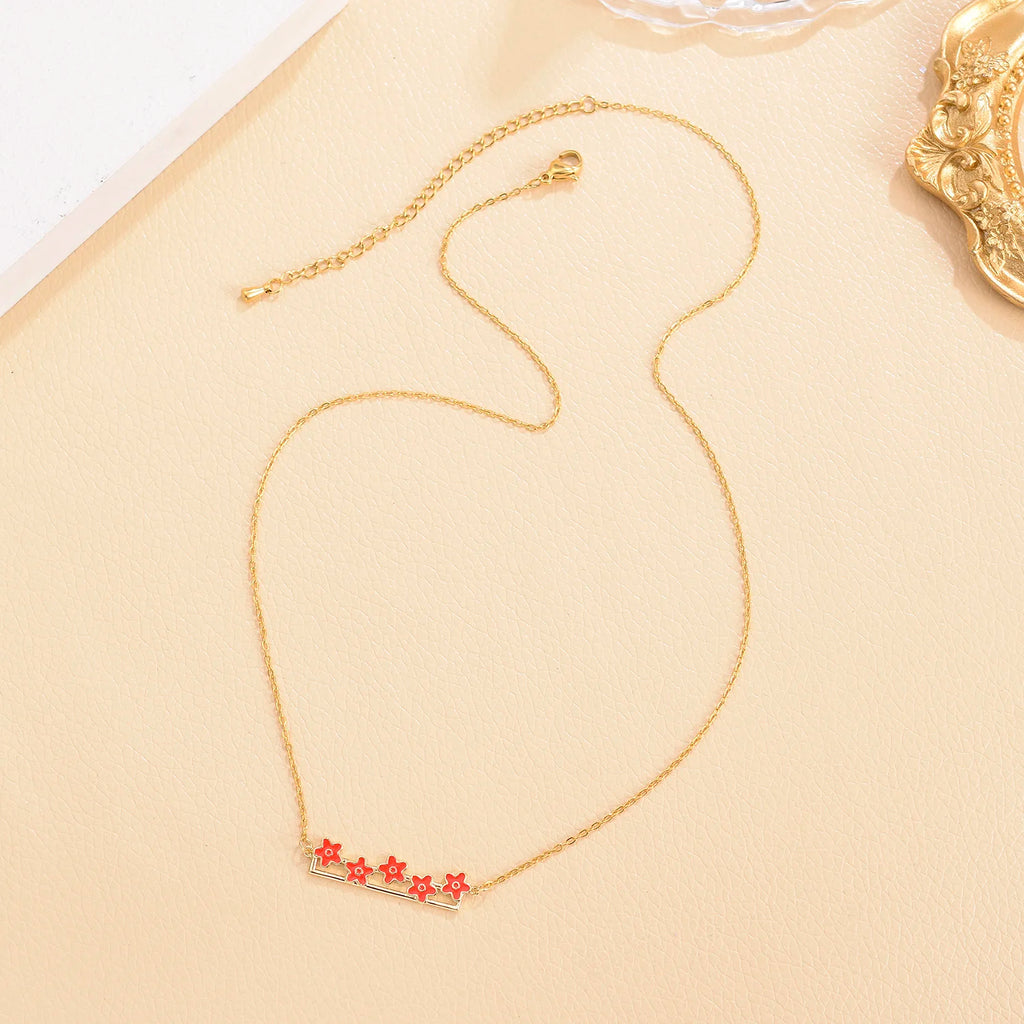 Minimalist Heart Pendant Necklace Chain Vintage Women Girl Birthday Gift