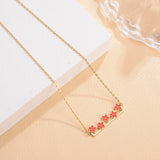 Minimalist Heart Pendant Necklace Chain Vintage Women Girl Birthday Gift