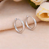 Classic Sterling Silver Hoop Earrings For Women
