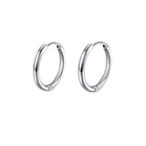 Classic Sterling Silver Hoop Earrings For Women