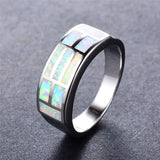 Minimalist Opal Stone Ring for Women Classic Bridal Engagement Ring