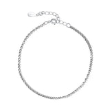 Minimalist 925 Sterling Silver 2mm Chain Anklets For Women