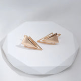 Geometric Hip Hop Dangle Earrings 585 Gold Glossy Unusual J