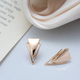Geometric Hip Hop Dangle Earrings 585 Gold Glossy Unusual J