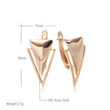 Geometric Hip Hop Dangle Earrings 585 Gold Glossy Unusual J