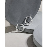 Geometric Rhombus Hoop Earring 925 Sterling Silver Platinum Ear Accessories