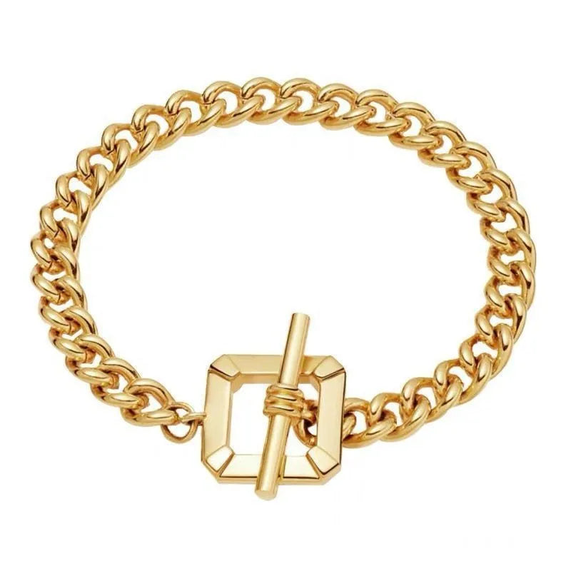 Minimalist Link Chain Bracelet Stainless Steel Jewelry for Women