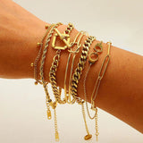 Minimalist Link Chain Bracelet Stainless Steel Jewelry for Women