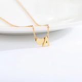 Custom Initial Necklace Heart Pendant Charm Personalized Jewelry