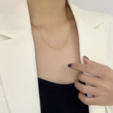 Minimalist Rope Chain Necklace 3MM Stainless Steel Choker Jewelry C022