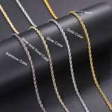 Minimalist Rope Chain Necklace 3MM Stainless Steel Choker Jewelry C022