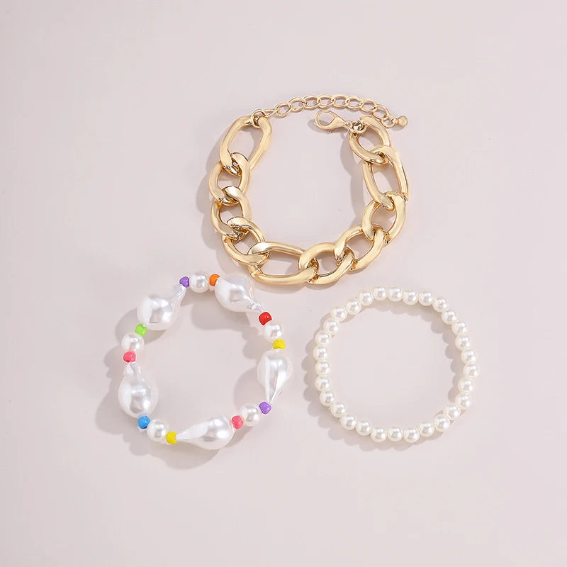 Golden Thicken Chain Bracelet - Vintage Punk Hiphop Jewelry